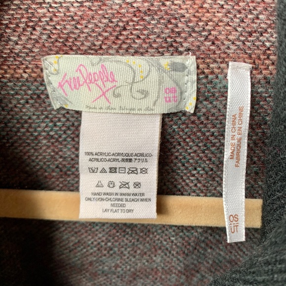 FREE PEOPLE Willow Cowl Neck Fall Poncho Sweater - Picture 4 of 5